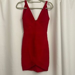 Femme LA Los Angeles red bandage bodycon dress Size small